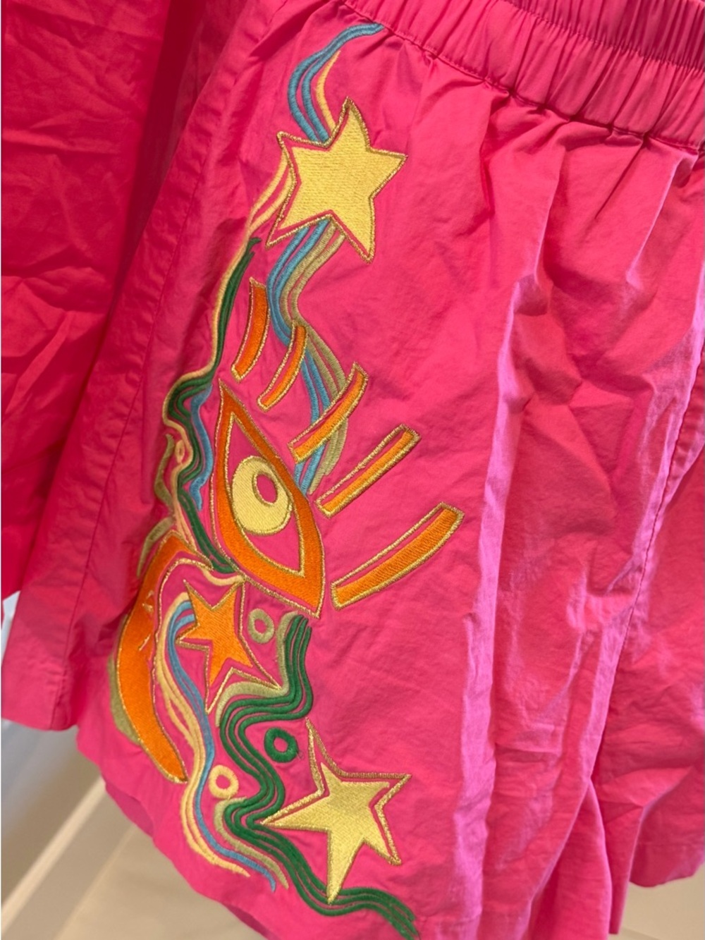 Alemais Hot Pink Embroidered Mini Shirt Dress - Picture 6 of 12